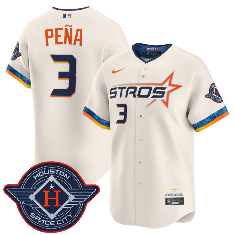 Men Houston Astros 3 Pena Cream 2025 City Connect Vapor Limited Stitched Jersey